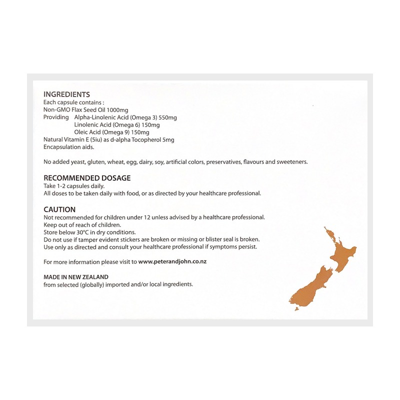 Peter&John Organic Flaxseed Oil 200Caps - Image 3