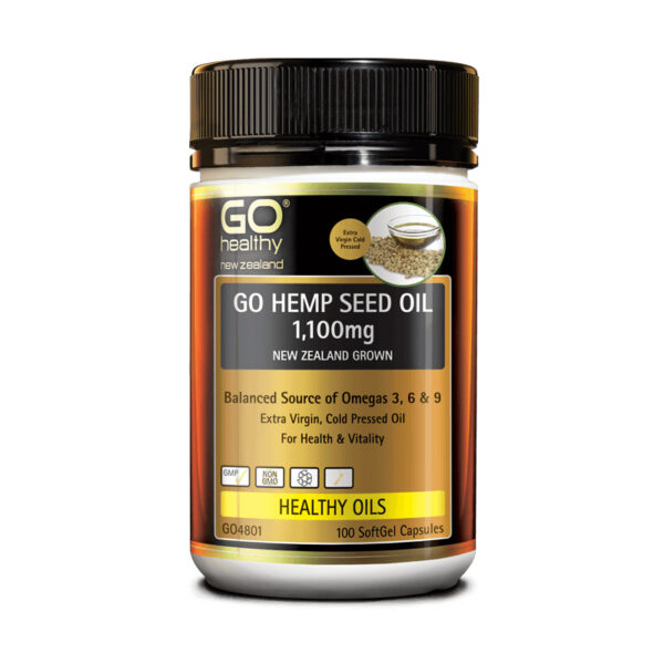 GO HEALTHY NZ HEMP SEED OIL 1100MG 100CAPS