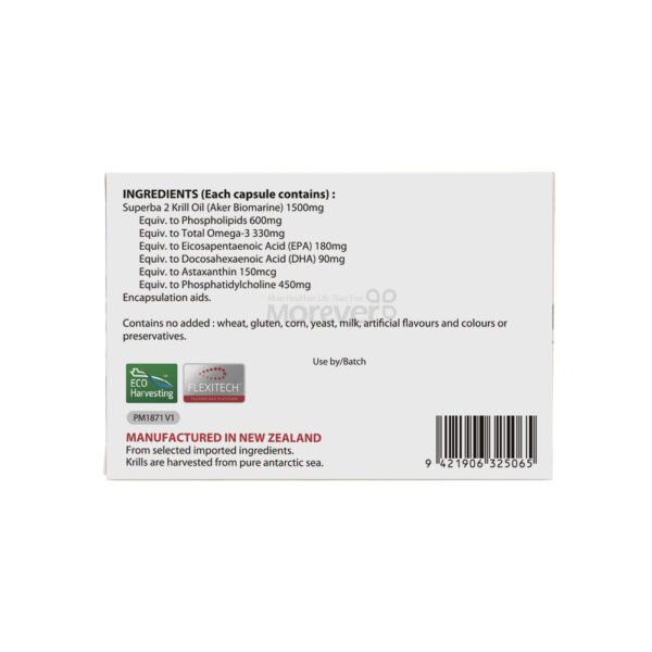 MOREVER RED KRILL OIL 1500MG 30CAPS - Image 2