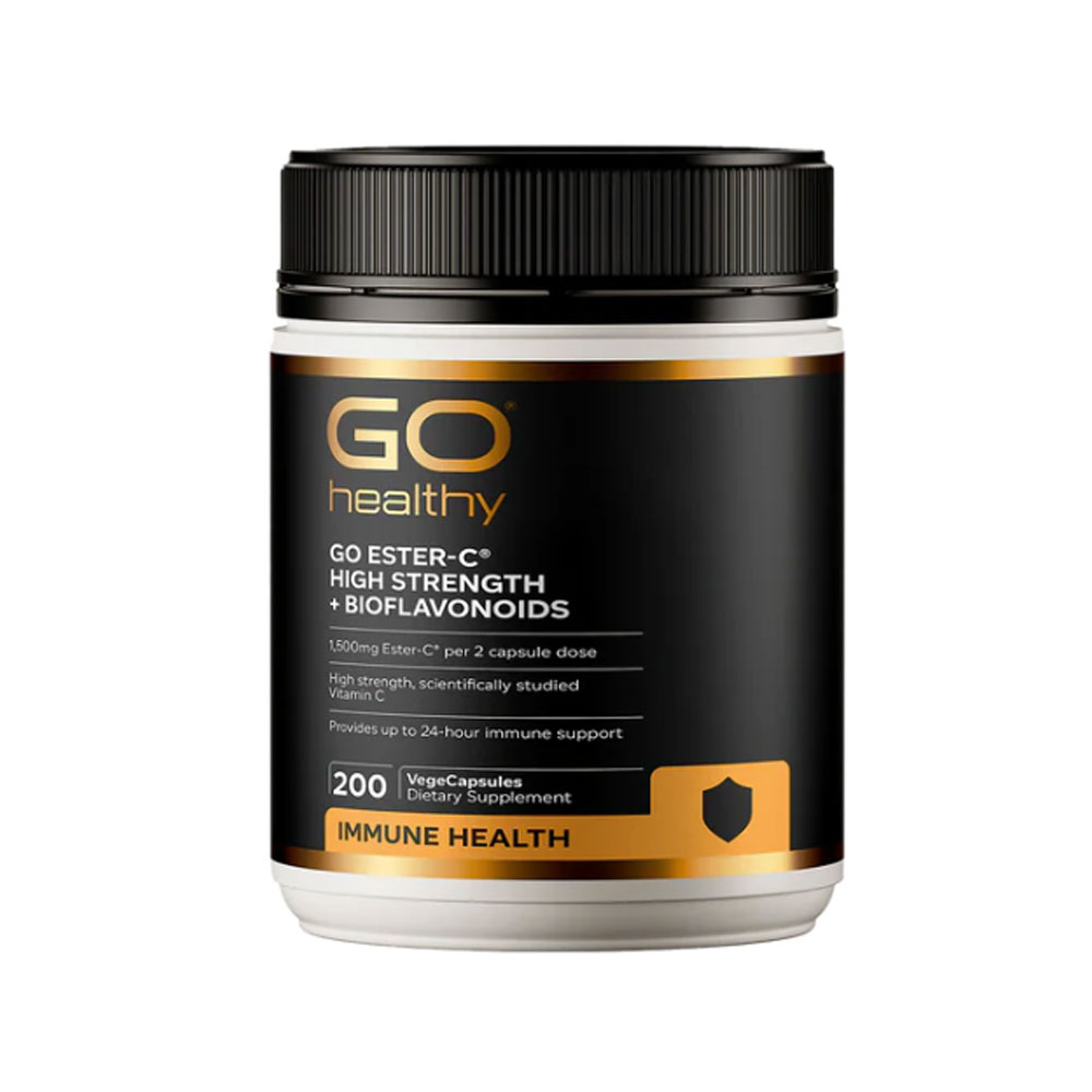 GO HEALTHY ESTER-C HIGH STRENGTH + BIOFLAVONOIDS 200CAPS